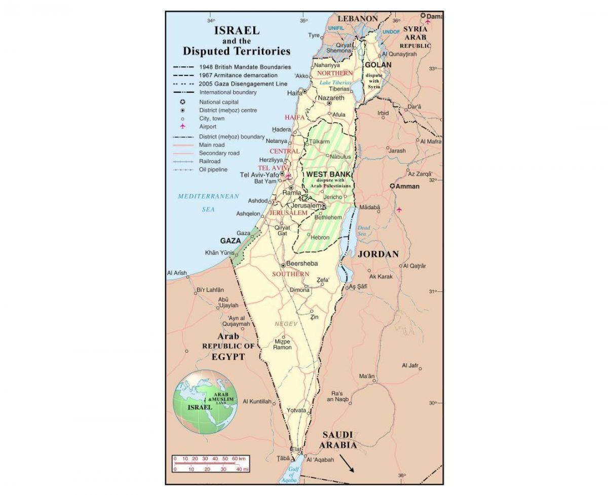 карта аэрапортаў Ізраіля