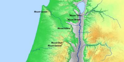 Карта Ізраіля горы