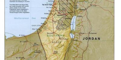 Карта геаграфія Ізраіля 