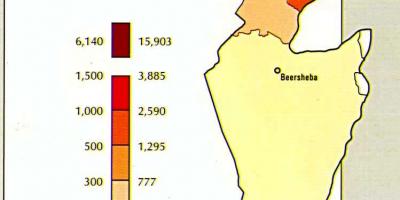 Карта насельніцтва Ізраіля