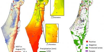 Карта Ізраіля клімату
