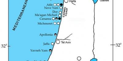 Карта Ізраіля парты