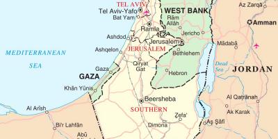 Карта Ізраіля турыстычная